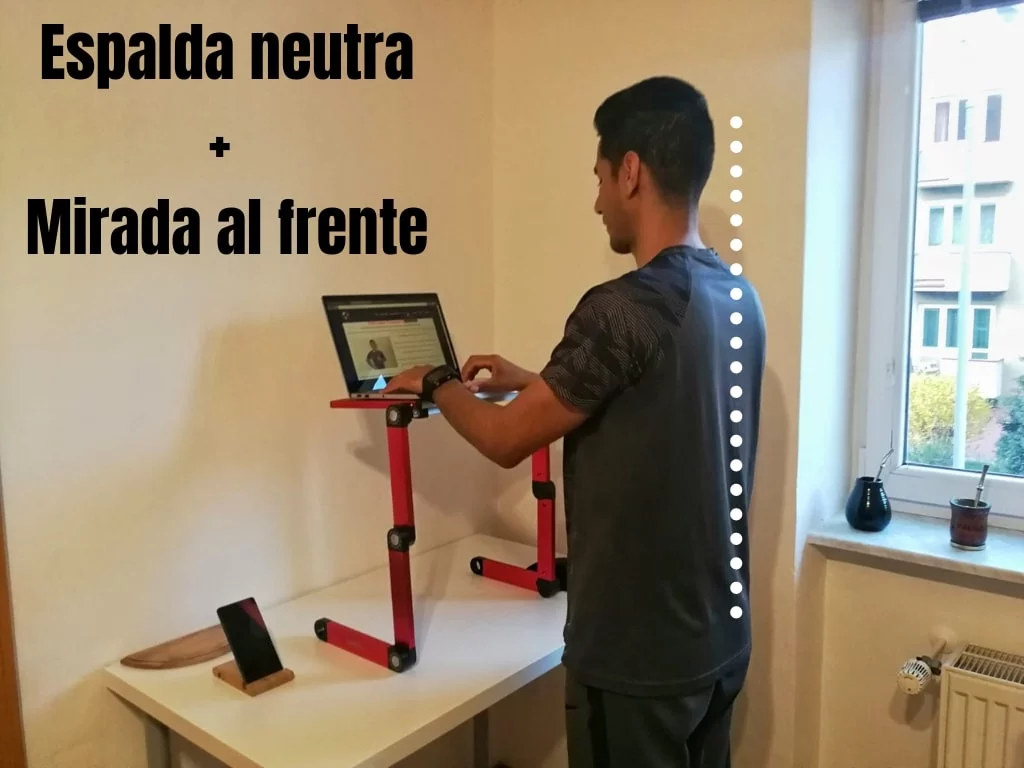 Como trabajar de pie con una computadora
