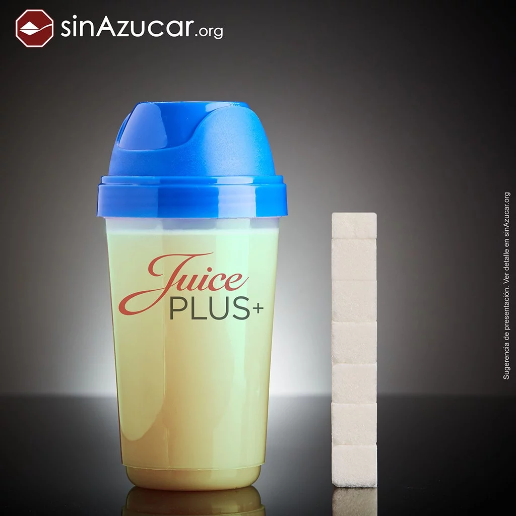 La cantidad de azúcar que contiene la bebida Juice Plus