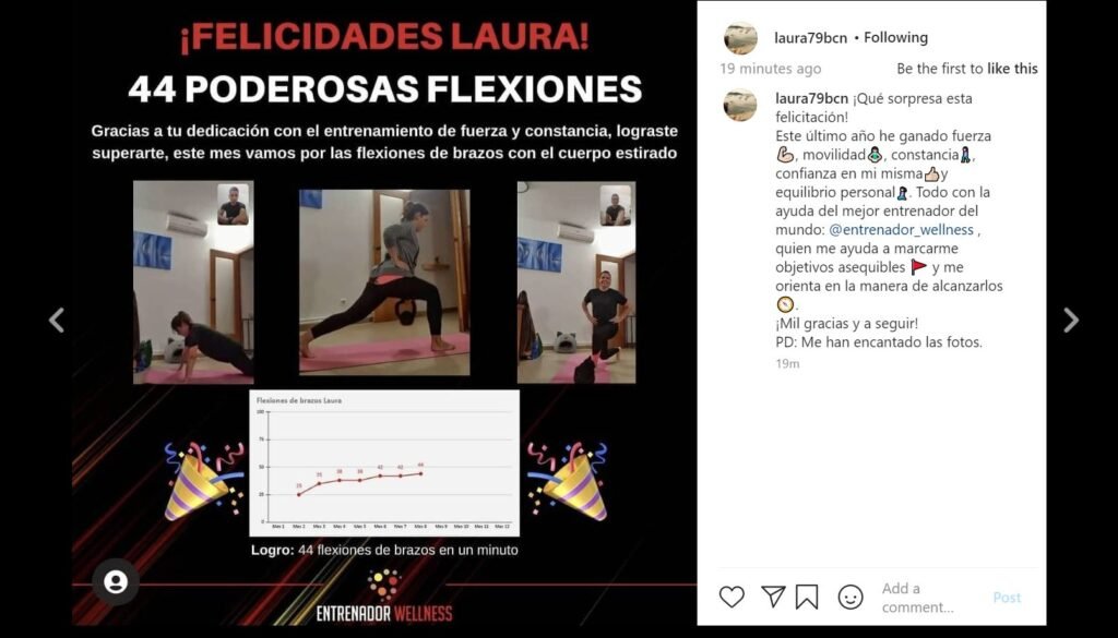 Laura entrenamiento para perder grasa