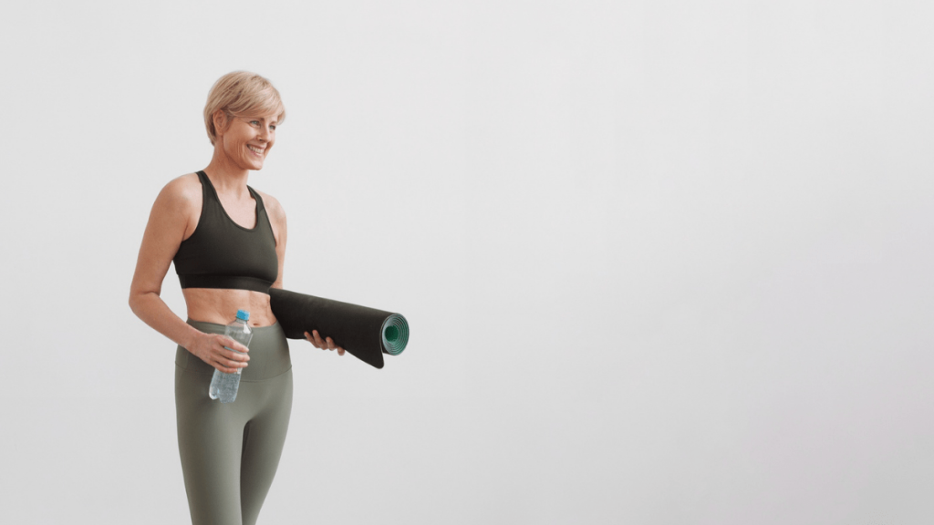 Mujer de 40 años entrena en verano